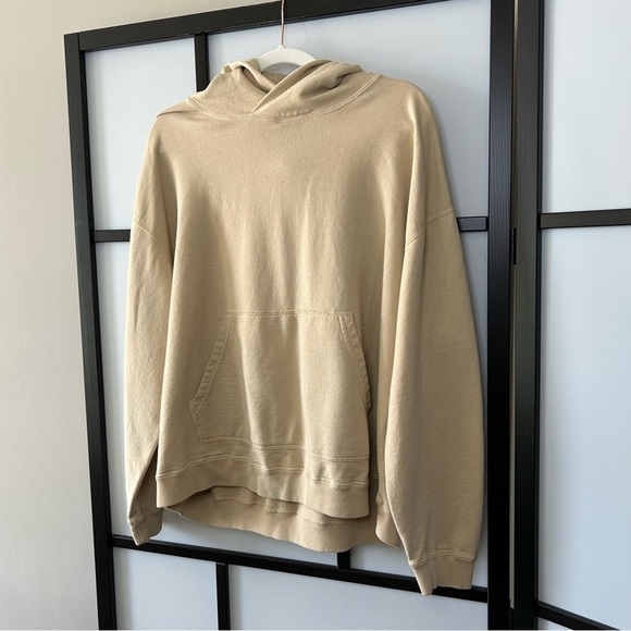 [3] TKEES Beige Core Hoodie 100% Cotton Heavyweight Hoodie Made In Canada - Picture 5 of 13